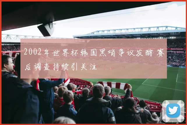 2002年世界杯韩国黑哨争议发酵 赛后调查持续引关注